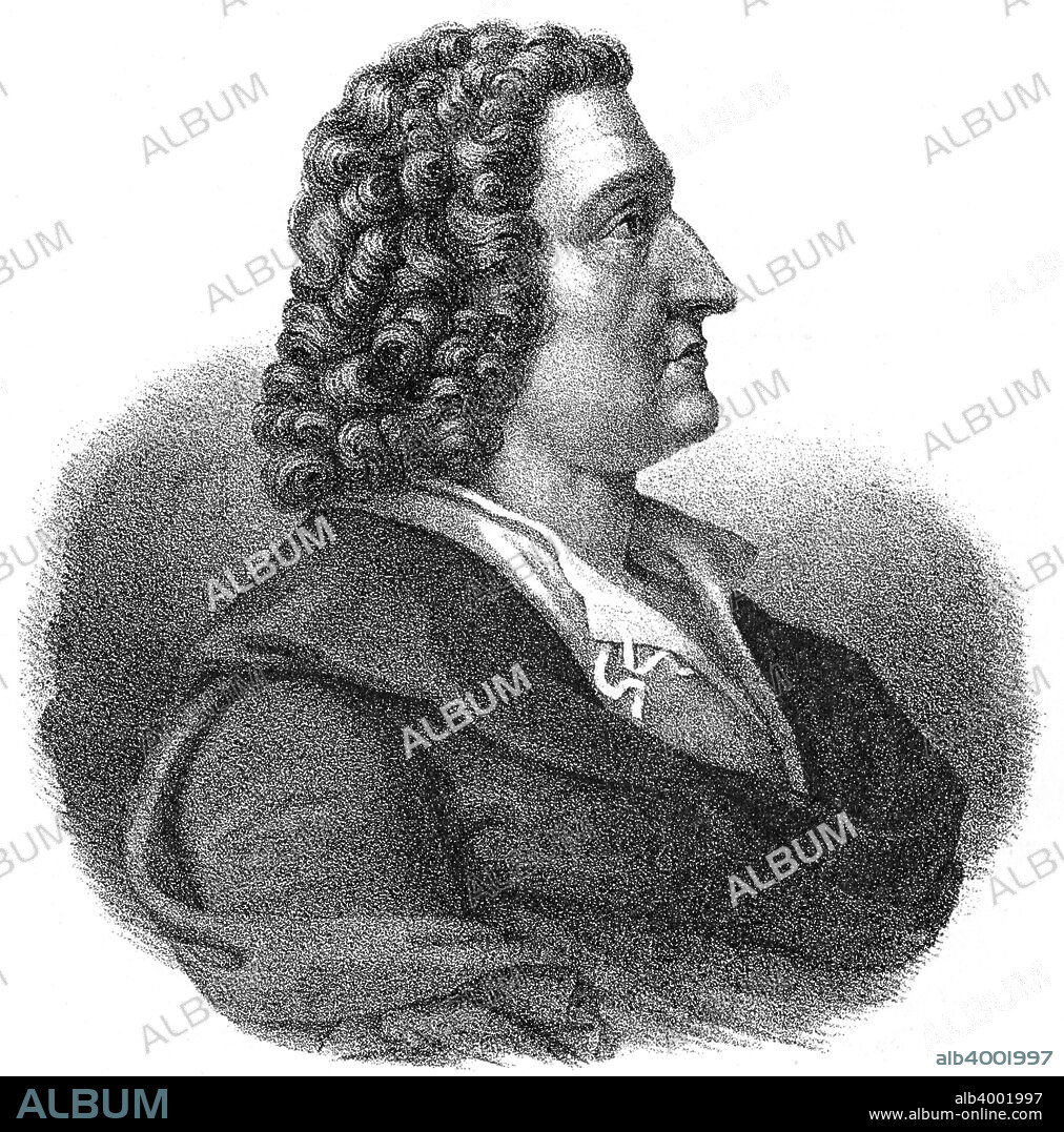 Johann Freidrich Bottger, German chemist and ceramicist, c1895. Bottger (Botticher, 1682-1719) was the originator of Dresden china. To protect the trade secrets, he and his colleagues were evacuated from Dresden when Sweden invaded Saxony in 1706. Under royal patronage, in 1708 he became director of large ceramic factories, and in 1715 he perfected European white porcelain. In 1716 he was put in prison for trying to sell the secret of the process. From Der Stein der Weisen. (Leipzig, c1895).