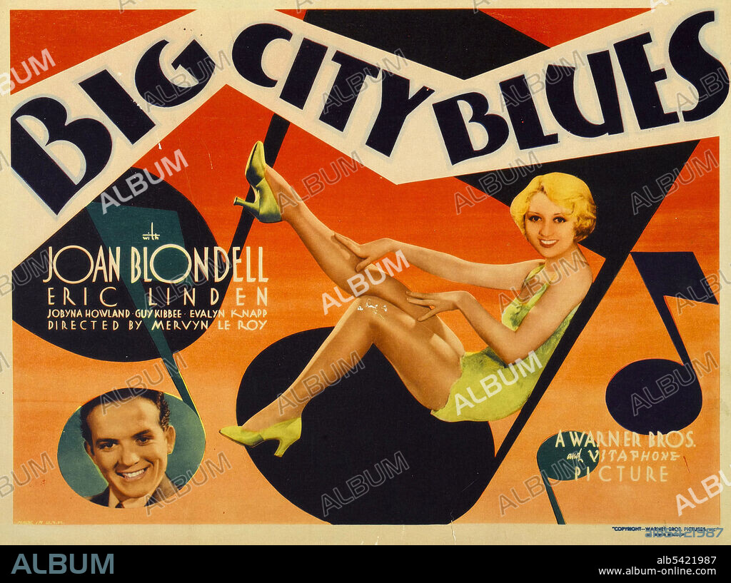 Poster of BIG CITY BLUES, 1932, directed by MERVYN LEROY. Copyright WARNER BROS.