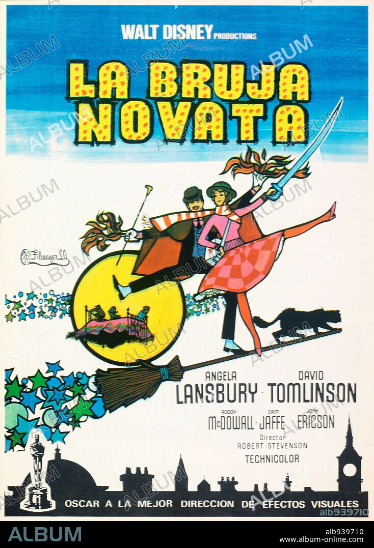 ANGELA LANSBURY en LA BRUJA NOVATA, 1971 (BEDKNOBS AND BROOMSTICKS), dirigida por ROBERT STEVENSON. Copyright WALT DISNEY PICTURES.
