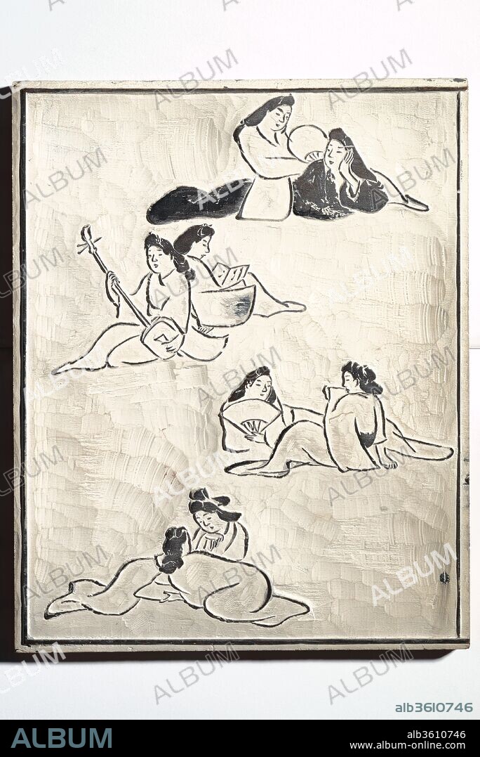 Facsimile of Woodblock for an illustrated Page of a Book by Keisai. Artist: After Kuwagata Keisai (Japanese, 1764-1824). Culture: Japan. Dimensions: 8 9/16 × 6 3/4 in. (21.7 × 17.2 cm). Date: 19th century.