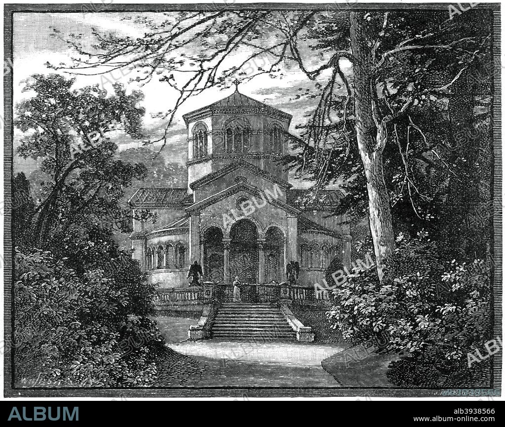 The Mausoleum, Frogmore, 1900. Frogmore Mausoleum, near Windsor Castle in Berkshire, was built by Queen Victoria to contain the remains of her husband, Prince Albert, who died of typhoid at the age of 42. Illustration from The Life and Times of Queen Victoria by Robert Wilson, Volume IV, (Cassell and Company, London, Paris, New York, Melbourne, 1900).