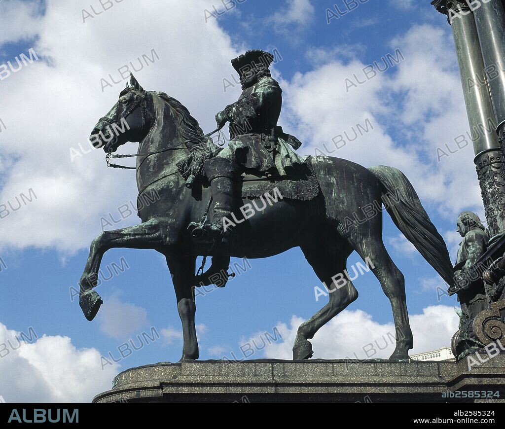 Ludwig Andreas von Khevenhuller (1683-1744). Austrian military. Statue, part of the Maria Theresia monument, By Kaspar von Zumbusch (1830-1915)1888. Maria-Theresien Square. Vienna. Austria.