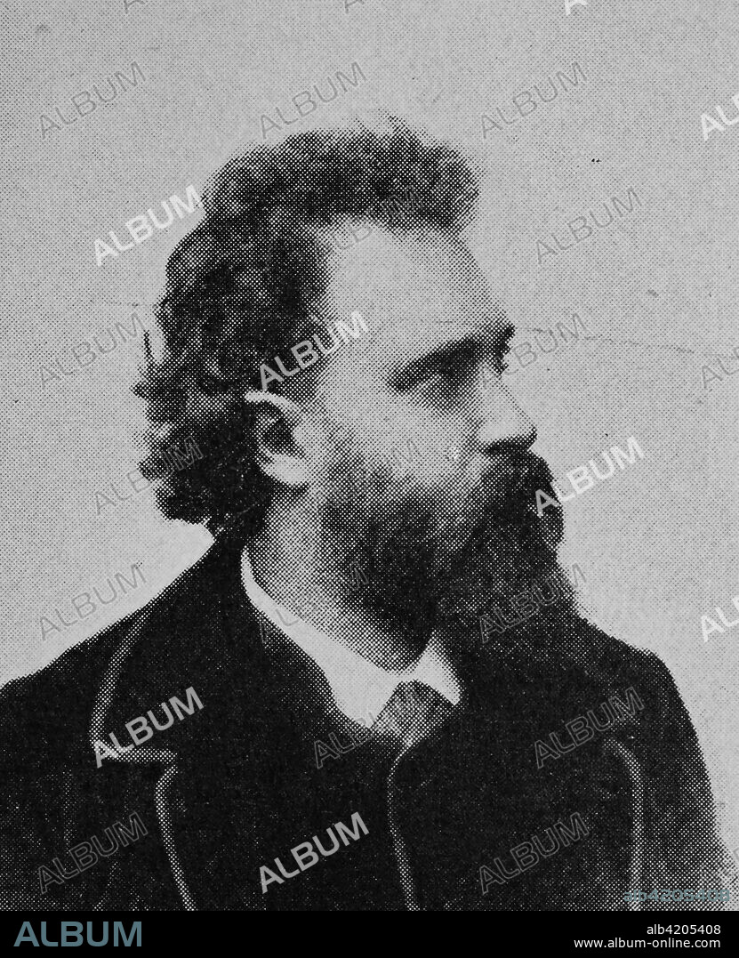 Wilhelm Kienzl 1857 - 1941, was an Austrian composer, reproduction photo from the year 1895, digital improved.