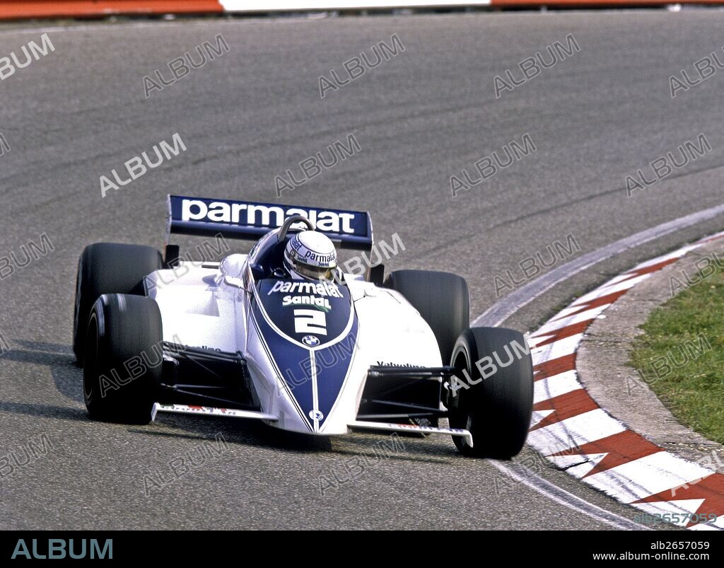 Riccardo Patrese in a Brabham BT50 in the Dutch GP, Zandvoort, Holland 1982.
