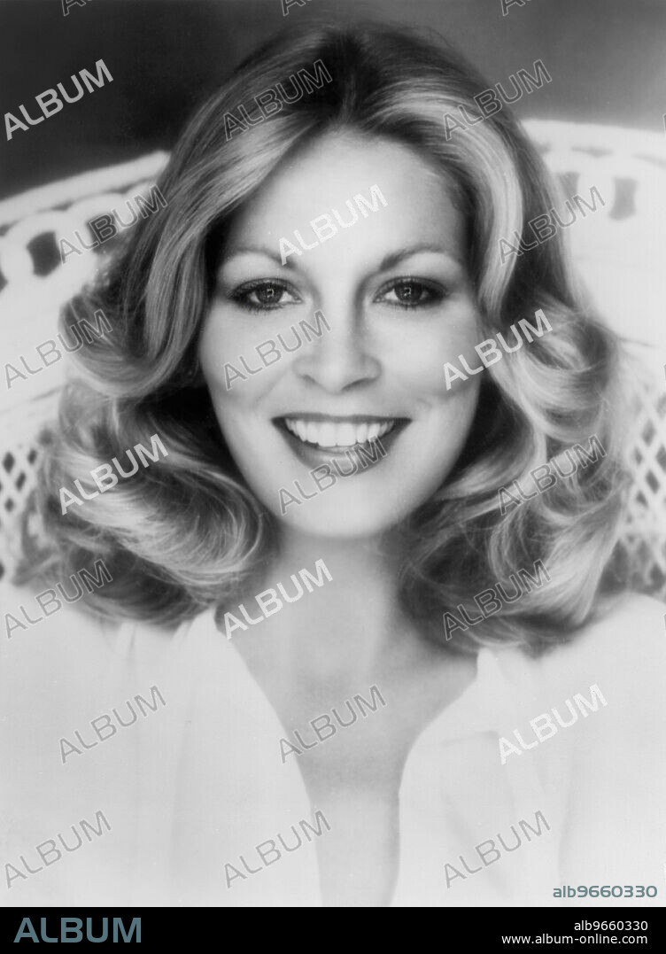 Actress Karen Carlson, Head and Shoulders Publicity Portrait, TV Scout Sketch, early 1980's.