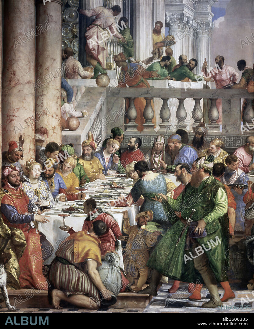 The Marriage At Cana (detail) Paolo Veronese (1528-1588 Italian) Oil On Canvas Musee du Louvre, Paris, France.