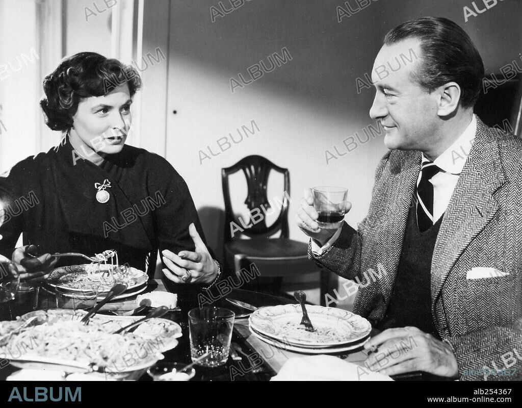 GEORGE SANDERS and INGRID BERGMAN in JOURNEY TO ITALY, 1954 (VIAGGIO IN ITALIA), directed by ROBERTO ROSSELLINI. Copyright FRANCINEX.