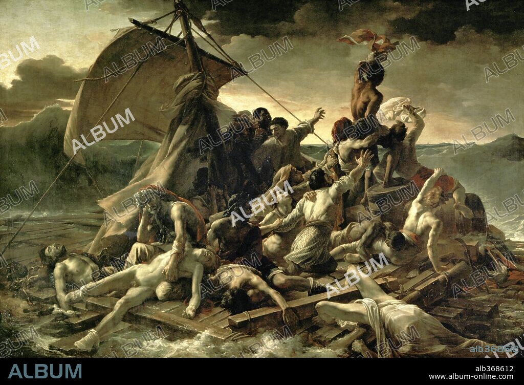 THÉODORE GÉRICAULT. Théodore Géricault / 'The Raft of the Medusa', 1819, Oil on canvas, 491 × 717 cm, RF 4884.