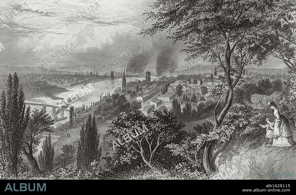 City of Cincinnati-Circa 1872   Artist Unknown.