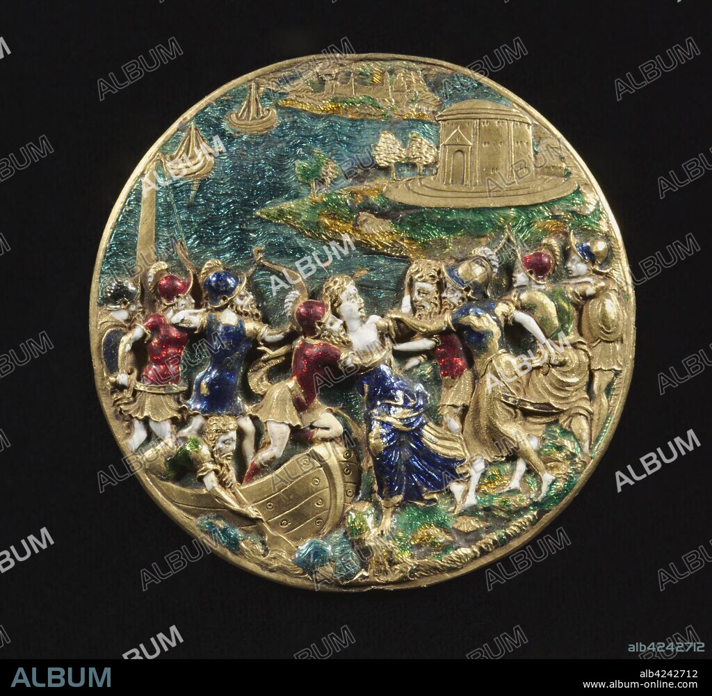 Hat Jewel, mid 1500s. France, mid-16th century. Enameled gold; diameter: 5 cm (1 15/16 in.).