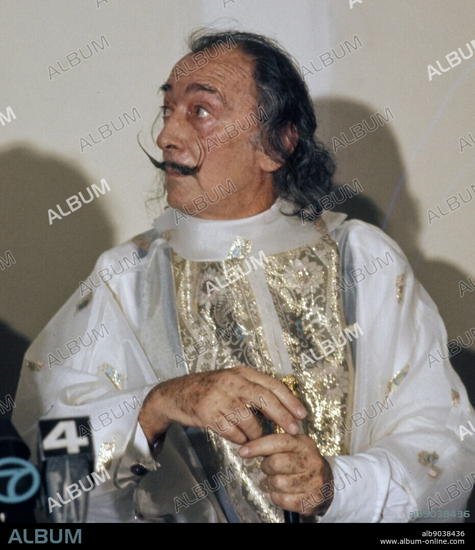 Salvador Dali, (1904 - 1989) Spanish surrealist artist renowned for his technical skill, precise draftsmanship, and the striking and bizarre images in his work.