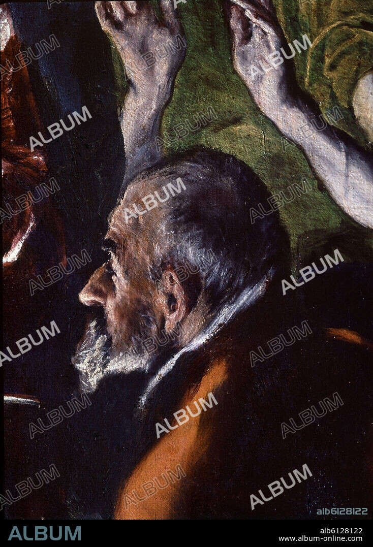 EL GRECO. 'The Adoration of the Shepherds' (detail), 1612, Oil on canvas, P2988.