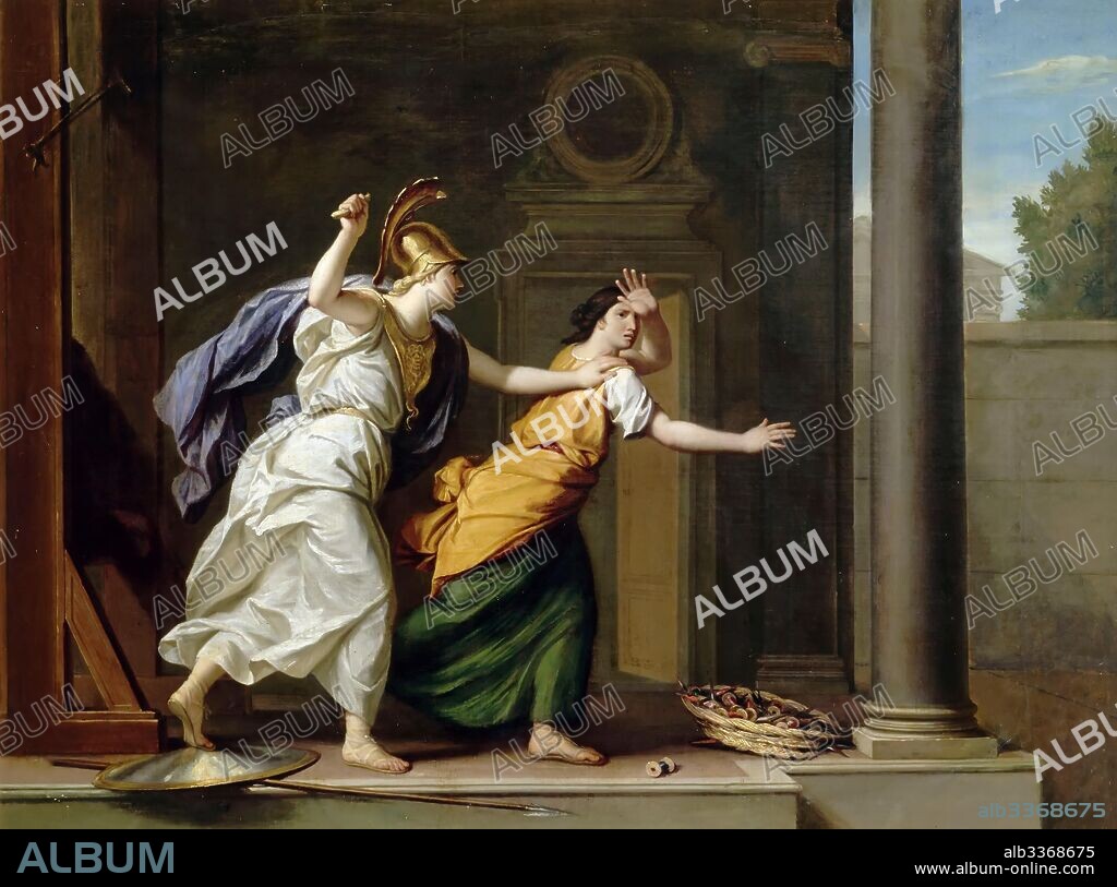 RENé-ANTOINE HOUASSE. Minerva and Arachne.