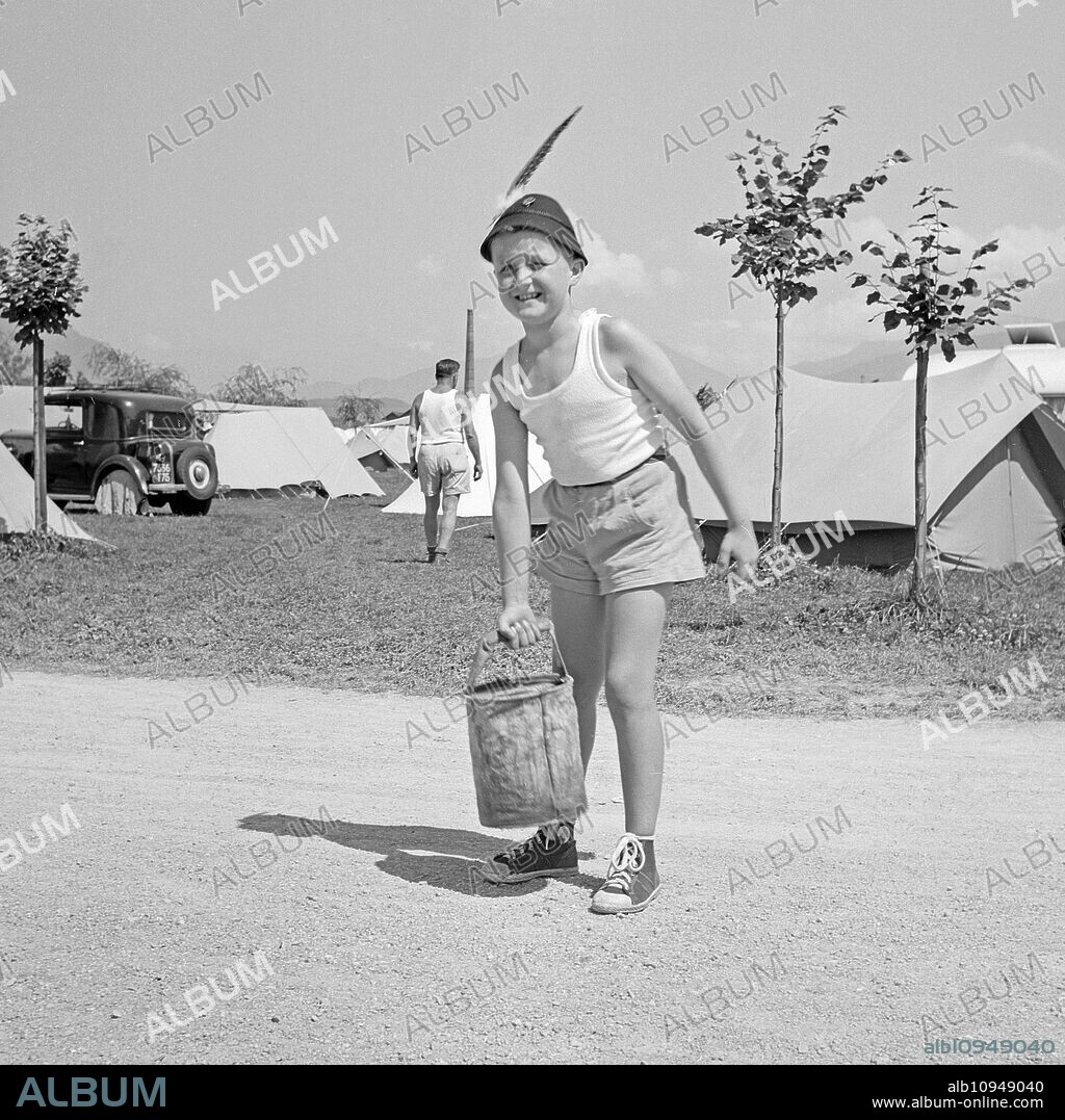 At the camping site, Germany 1958.