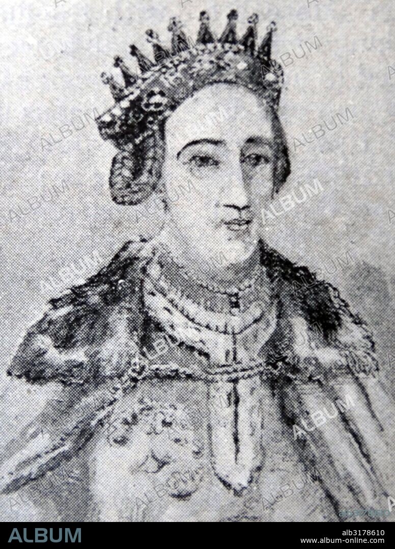 Portrait of Margaret I of Denmark (1353-1412) Queen of Denmark, Norway and Sweden and founder of the Kalmar Union. Dated 14th Century.