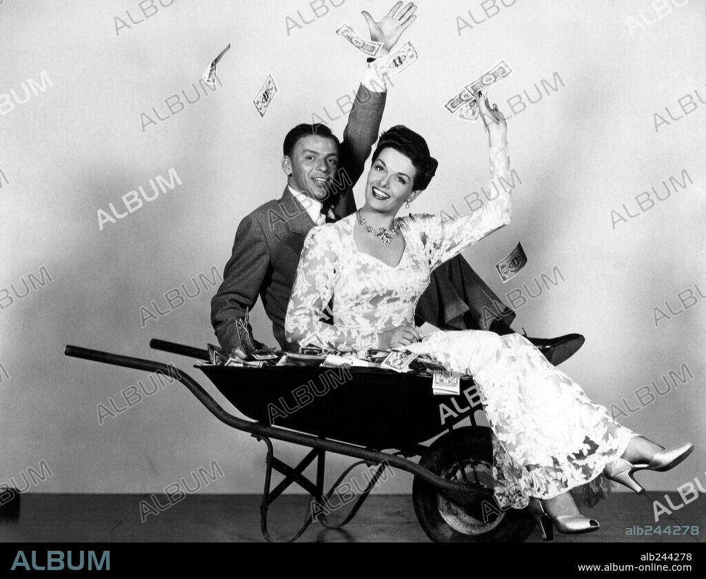 FRANK SINATRA and JANE RUSSELL in DOUBLE DYNAMITE, 1951, directed by IRVING CUMMINGS. Copyright RKO.