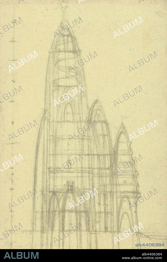 ANTONI GAUDÍ. El Hotel Atracción, proyecto irrealizado del arquitecto español Antoni Gaudí para construir un hotel-rascacielos en la ciudad estadounidense de Nueva York, en la zona de Manhattan, 1908.
