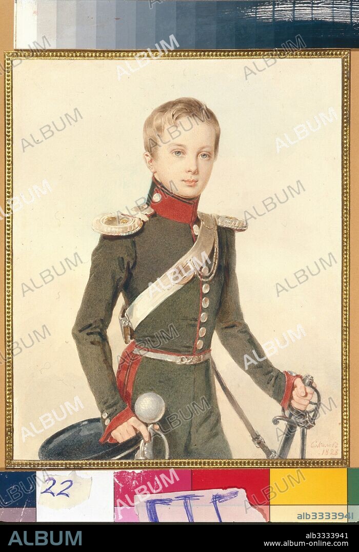 PYOTR FYODOROVICH SOKOLOV. Portrait of the Crown prince Alexander Nikolayevich (1818-1881).