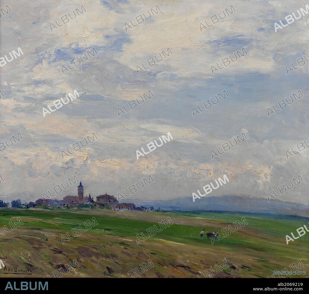Aureliano de Beruete y Moret / 'Paisaje castellano', 1912, Escuela Española, Óleo sobre Lienzo, 48 cm x 54 cm, P05853.