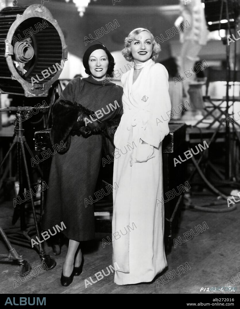CAROLE LOMBARD and GLORIA SWANSON in BOLERO, 1934, directed by MITCHELL LEISEN and WESLEY RUGGLES. Copyright PARAMOUNT PICTURES.