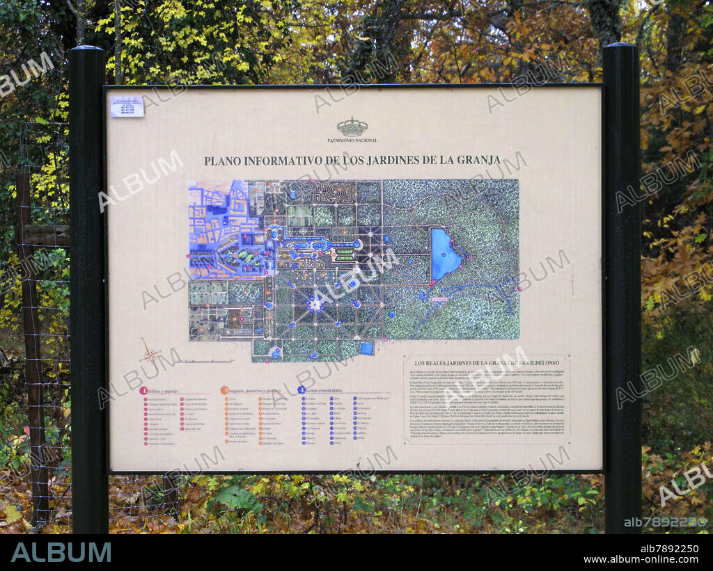 PLANO INFORMATIVO DE LOS JARDINES - FOTO AÑO 2010.