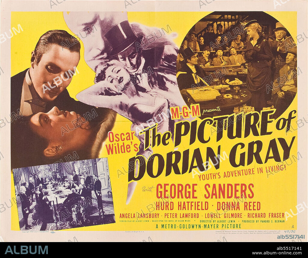 GEORGE SANDERS in THE PICTURE OF DORIAN GRAY, 1945, directed by ALBERT LEWIN. Copyright M.G.M.