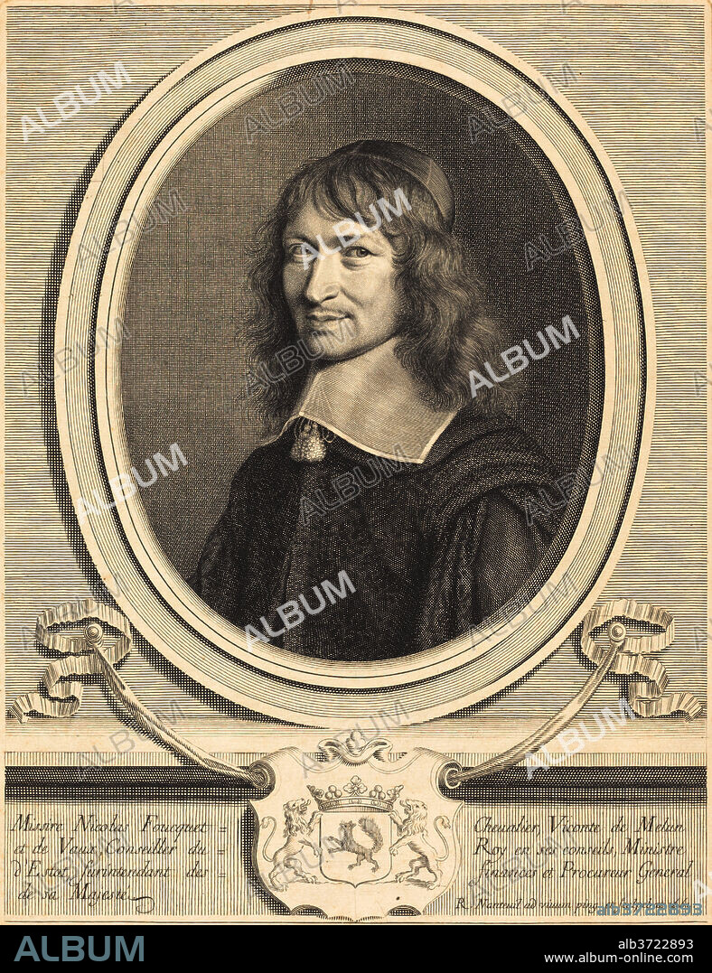 ROBERT NANTEUIL. Nicolas Fouquet. Dated: 1661. Medium: engraving.