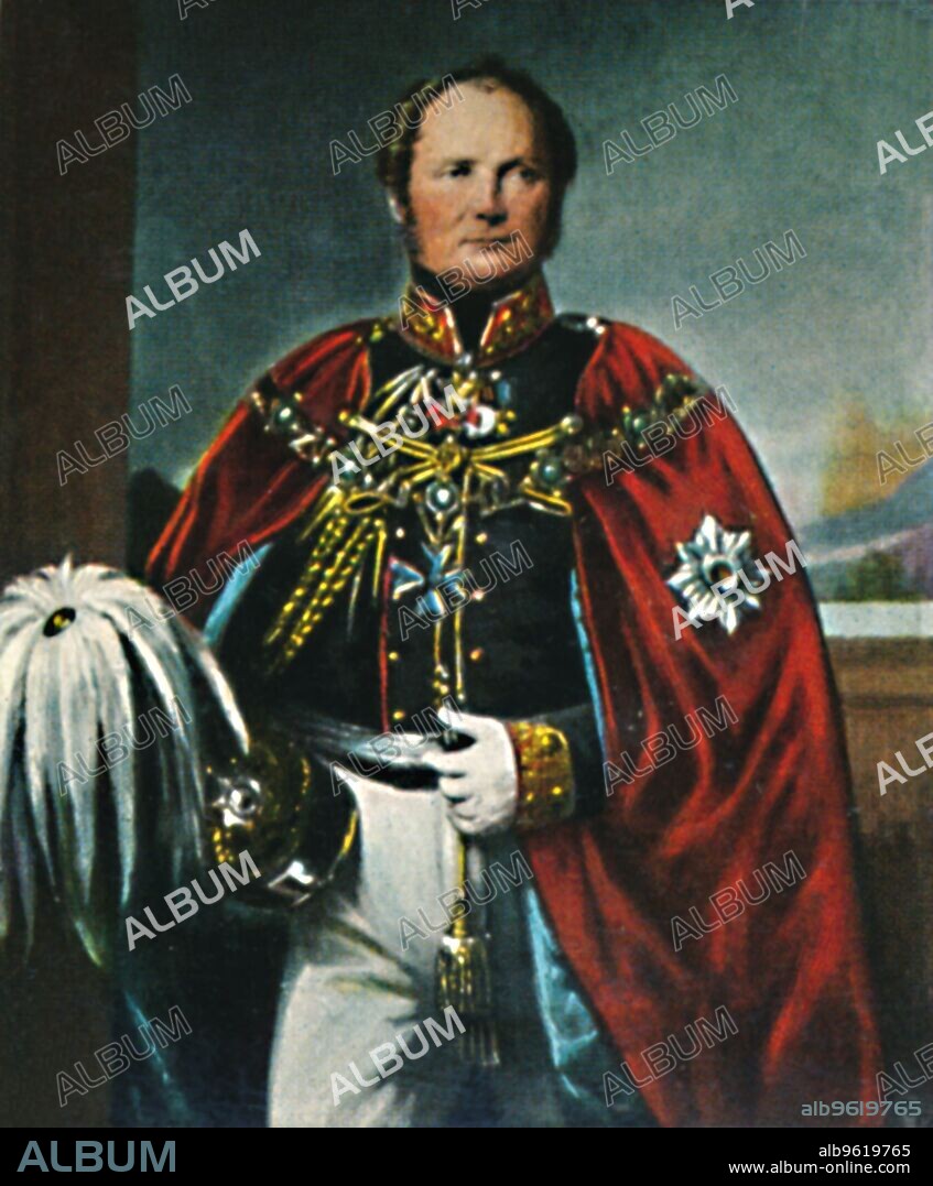 'Friedrich Wilhelm IV. 1795-1861', 1934. Frederick William IV (1795-1861), the eldest son and successor of Frederick William III of Prussia, reigned as King of Prussia from 1840 to 1861. From "Die Großen der Weltgeschichte". [Eckstein-Halpaus, Dresden, 1934].