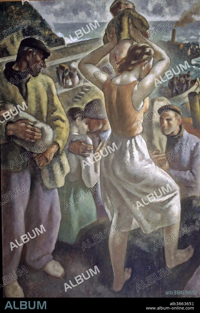 ARTETA, AURELIANO. PINTOR ESPAÑOL. BILBAO 1879 - 1940. " EXODO " DETALLE ( SALIDA DE ESPAÑA DE REPUBLICANOS TRAS LA GUERRA CIVIL ). MUSEO BELLAS ARTES . BILBAO. SFGP / © KORPA.