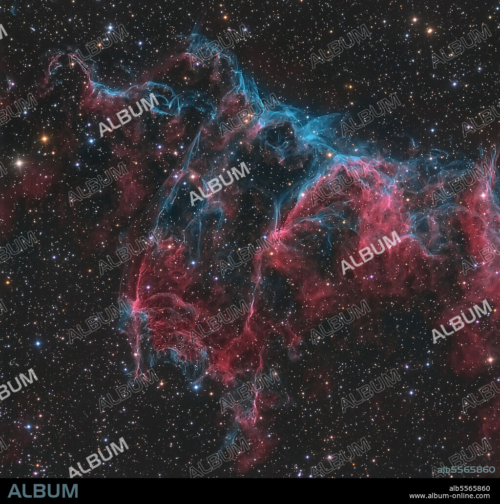 NGC 6995, the Bat Nebula, part of the Veil Nebula in Cygnus.
