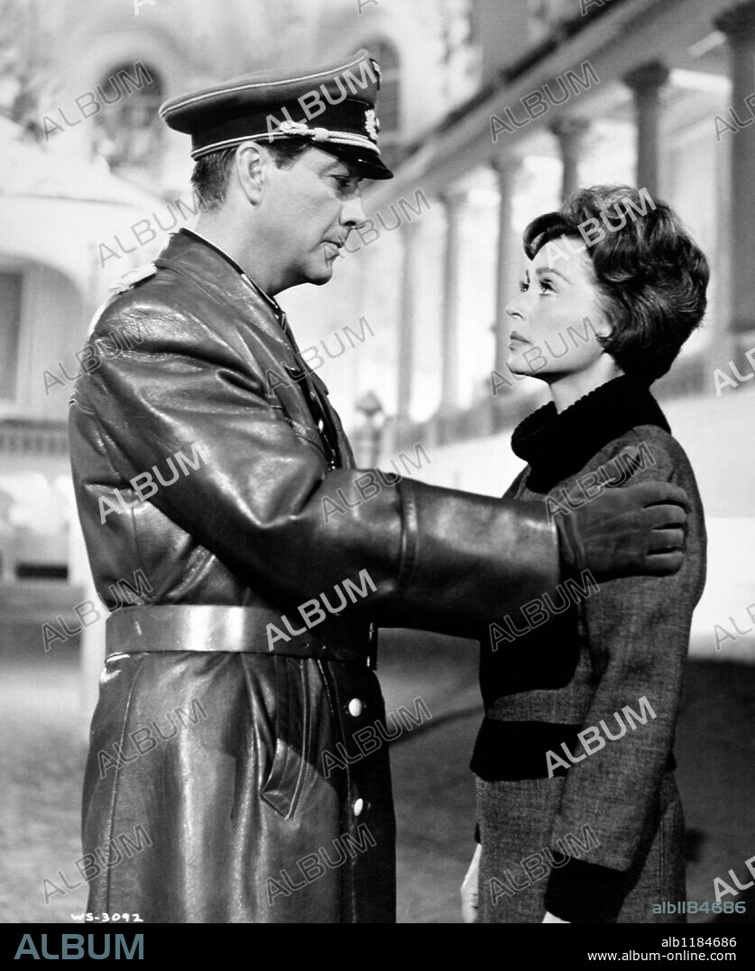 LILLI PALMER y ROBERT TAYLOR en OPERACION COWBOY, 1963 (MIRACLE OF THE WHITE STALLIONS), dirigida por ARTHUR HILLER. Copyright WALT DISNEY PRODUCTIONS.