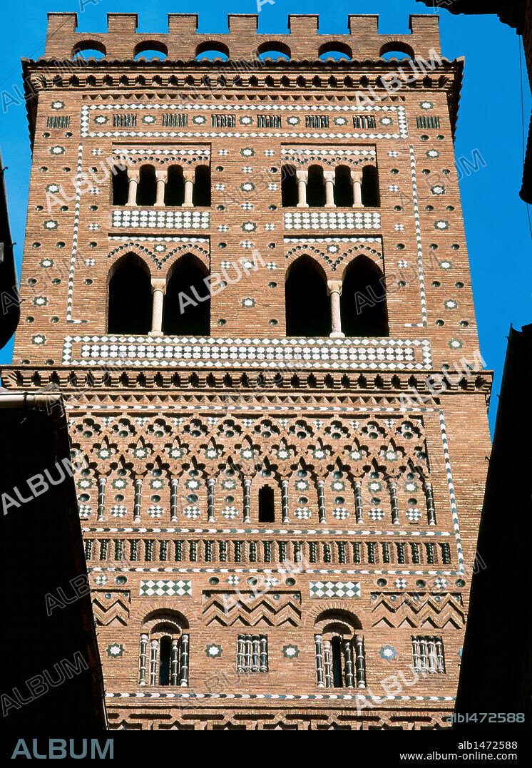 Spain. Aragon. Teruel. Tower of Salvador. 14th century. Outside.
