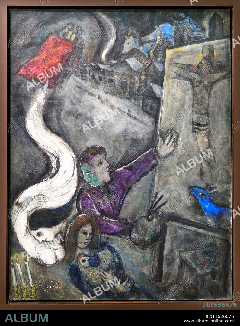 L'Âme de la ville, 1945, Marc Chagall, 1887, Vitebsk (Biélorussie, alors Empire russe) - 1985, Saint-Paul-de-Vence (France), Centre Pompidou, National Museum of Modern and Contemporary Art, Paris, France.