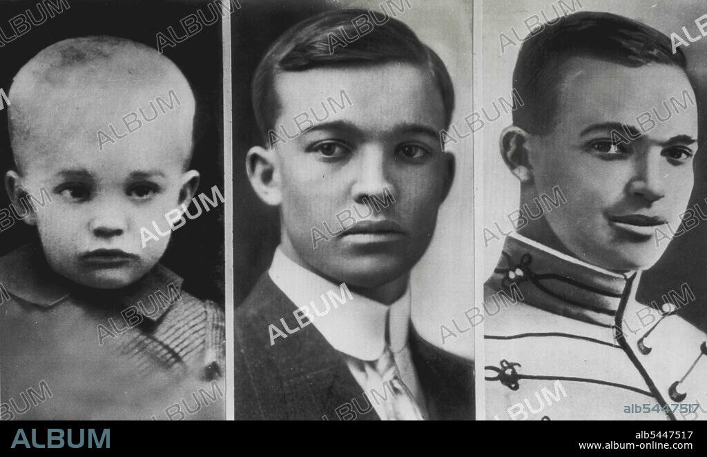 Eisenhower Through The Years -- These pictures shown Gen. Dwight D. Eisenhower, named yesterday as the Republican standard bearer, as he appeared in his first known picture (left) as an infant in Abilene, Kas.; as a high school graduate (center) in 1909 at Abilene, and as a cadet (right) at the United States Military Academy at West Point in the Class of 1915. July 12, 1952. (Photo by AP Wirephoto).