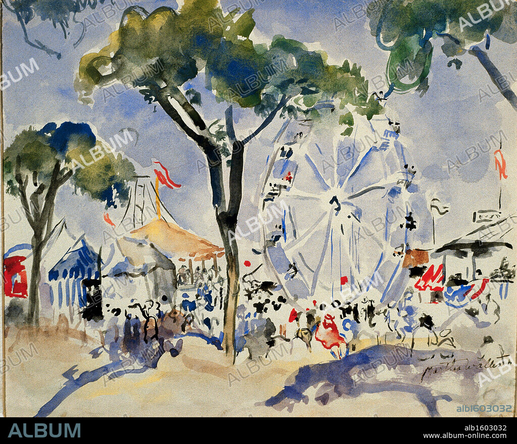 The Carnival by Martha Walter, watercolor, 1918, 1875-1976, USA, Pennsylvania, Philadelphia, David David Gallery.