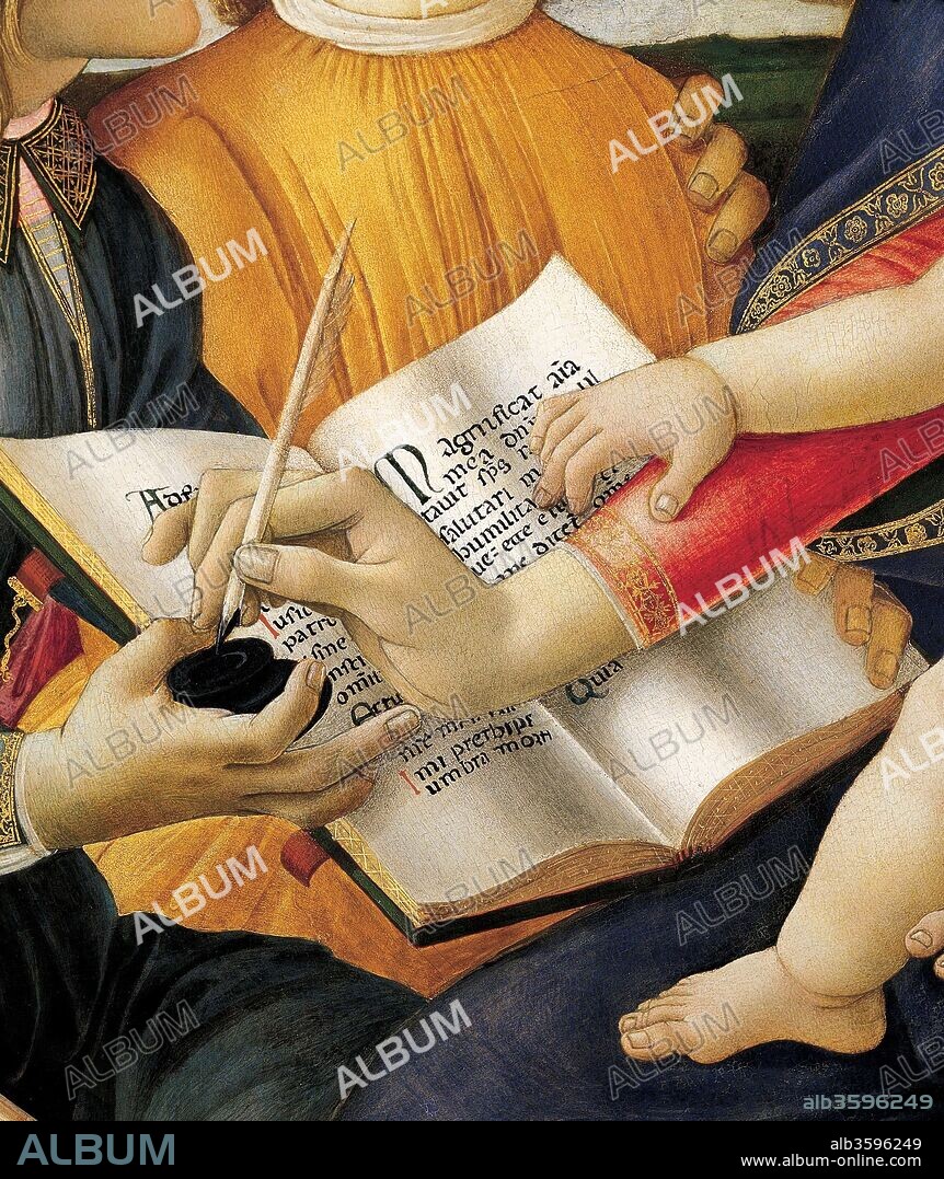SANDRO BOTTICELLI. Madonna of the Magnificat (Detail).