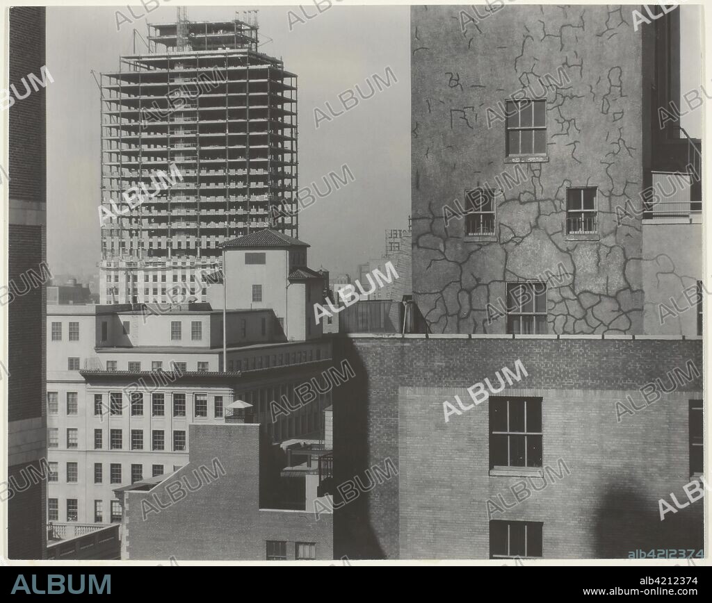 From My Window at An American Place, Southwest. Alfred Stieglitz; American, 1864-1946. Date: 1932. Dimensions: 19.1 x 24 cm (image/paper/first mount); 56.5 x 46.1 cm (second mount). Gelatin silver print. Origin: United States.