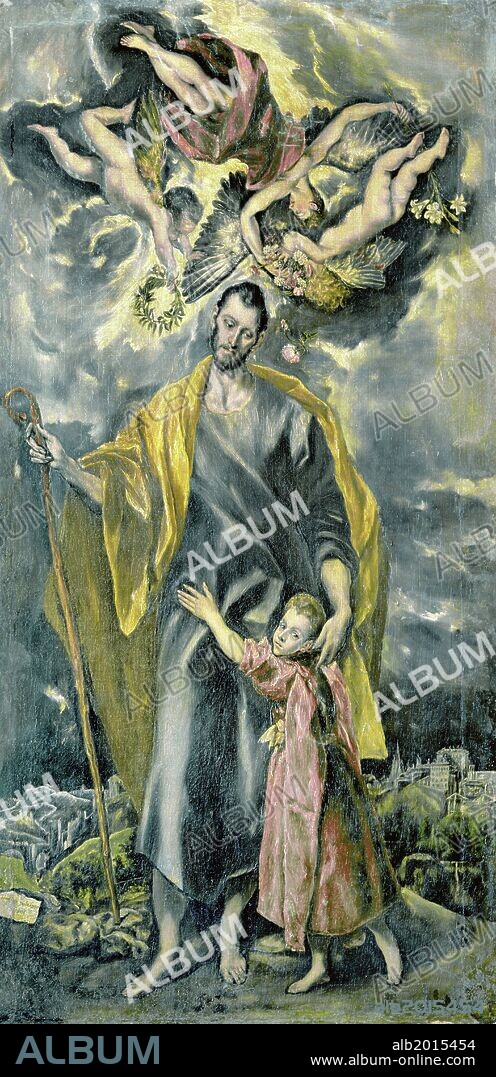El Greco / 'Saint Joseph and the Christ Child', 1597-1599, Oil on canvas, 189 × 147 cm.