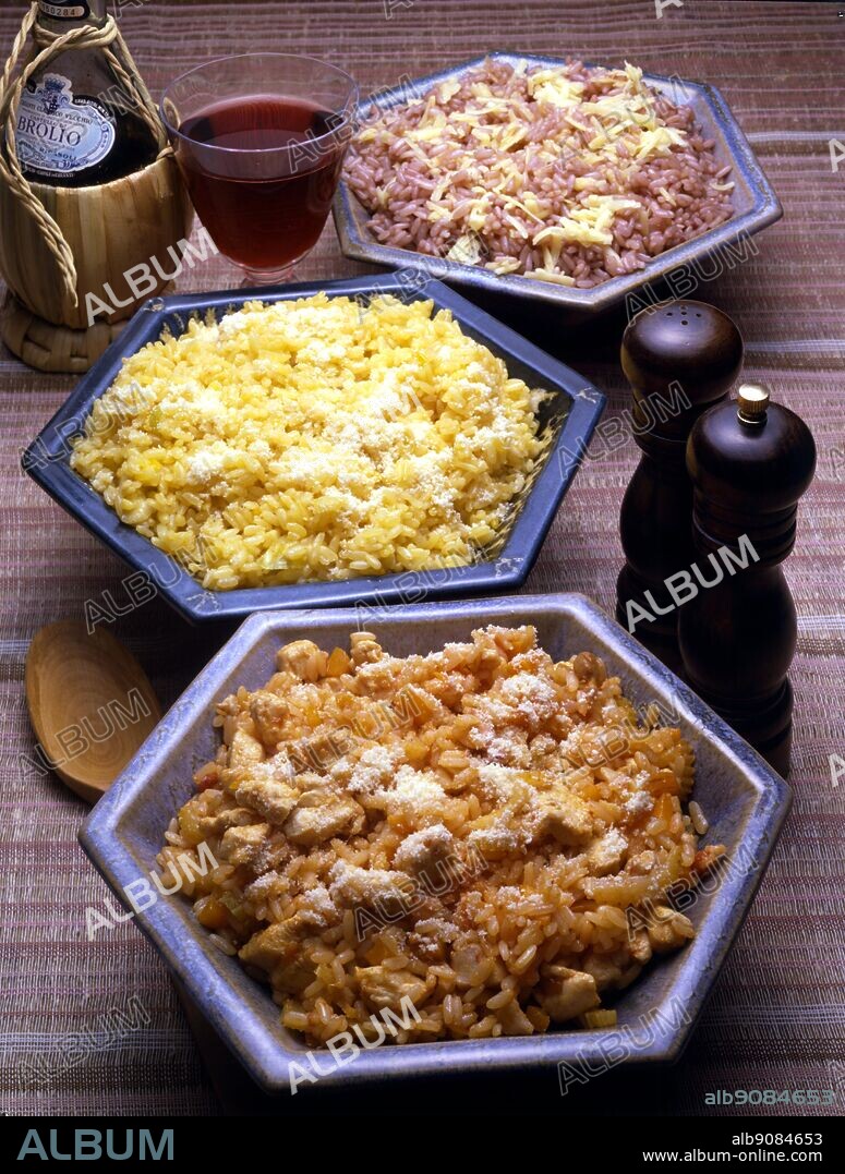 Italian Cooking By Robin Howe. Top To Bottom. Risotto al Maso Scari. Risotto With Red Wine. Risotto Alla Milanese. Risotto 'Alla Sbiraglia. Chicken Risotto.