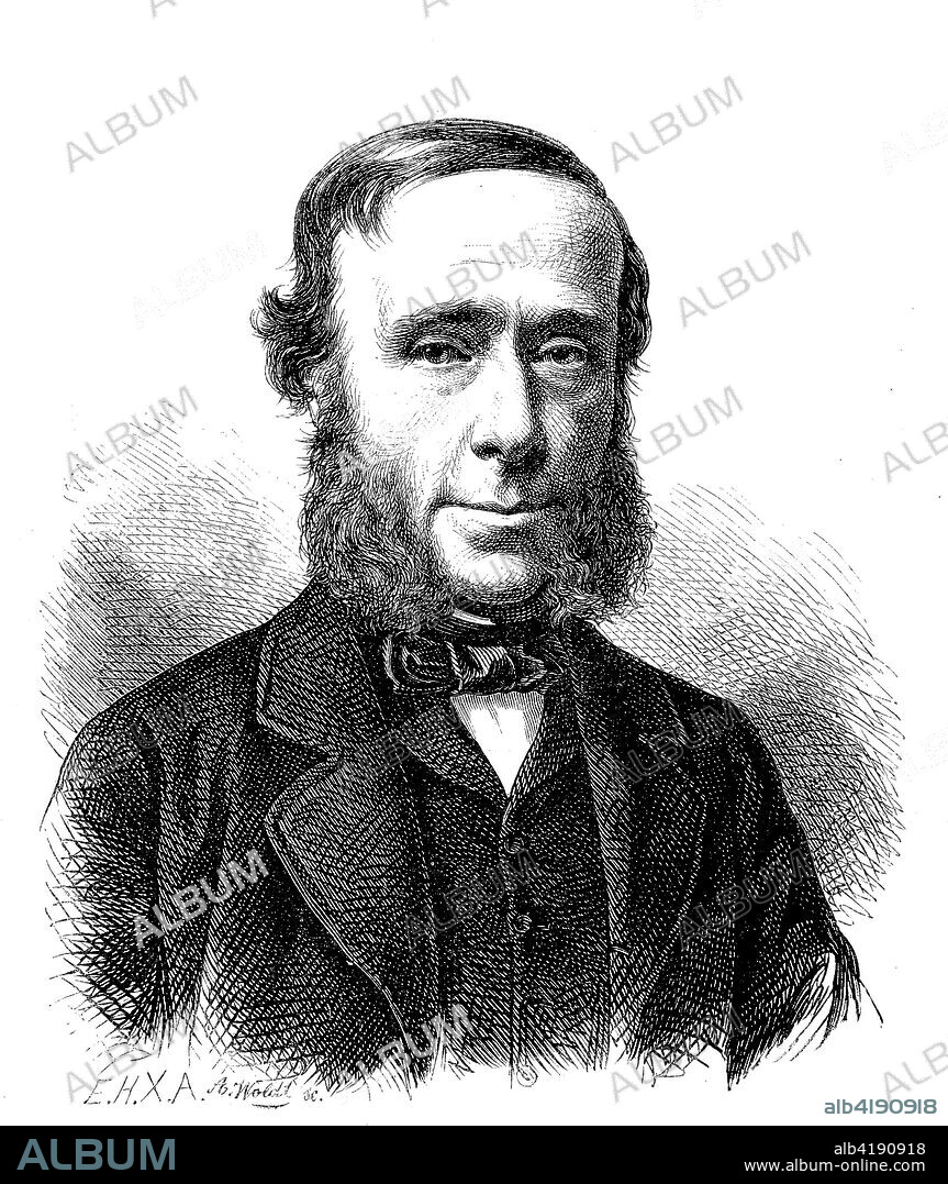 Robert Miles Sloman, 1783, - 1867, an English-German shipbuilder and ship owner, Germany, England, illustration from the 19th century.