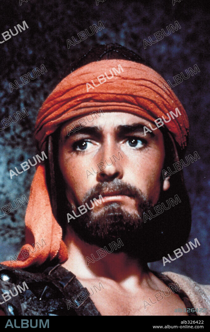JOHN DEREK in THE TEN COMMANDMENTS, 1956, directed by CECIL B DEMILLE. Copyright PARAMOUNT PICTURES.
