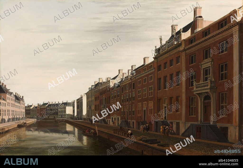 GERRIT ADRIAENSZ. BERCKHEYDE (MENTIONED ON OBJECT). The 'Golden Bend' in the Herengracht, Amsterdam, Seen from the West. Gezicht op de Gouden Bocht in de Herengracht vanuit het westen. Dating: 1672. Measurements: h 40.5 cm × w 63 cm; h 59.7 cm × w 81 cm × d 7 cm.