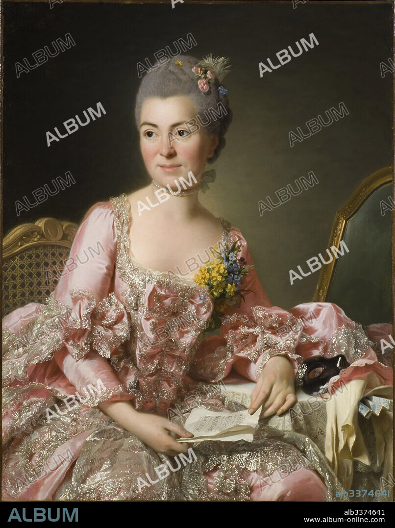 ALEXANDER ROSLIN. Portrait of Marie-Suzanne Giroust, Madame Roslin (1734-1772).