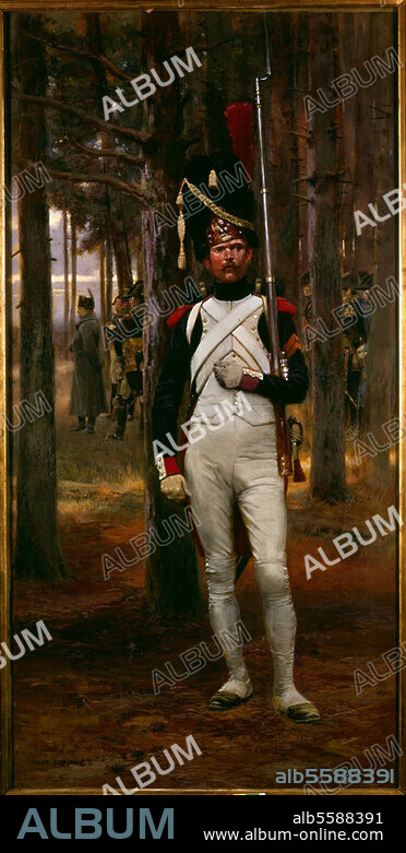 Militia / France:. - "Grenadier". (Time of the Napoleonic Wars.). Painting, c. 1900, by Edouard Detaille (1848-1912). Oil on canvas, 110 x 58 cm. Inv. 020 ; Ec26D. Paris, Musée de l'Armée.