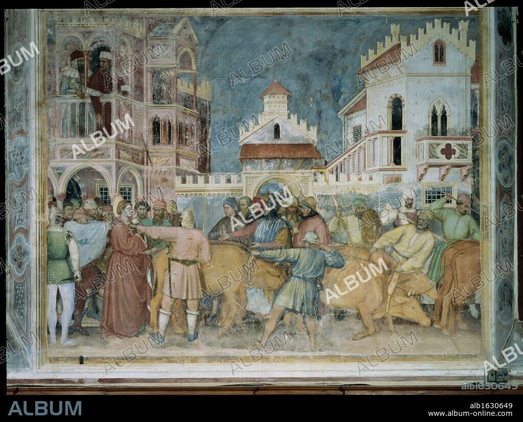 Saint Lucy Dragged To The Brothel   Altichiero (14th C. Italian)  Oratory of San Giorgio, Padua, Italy.