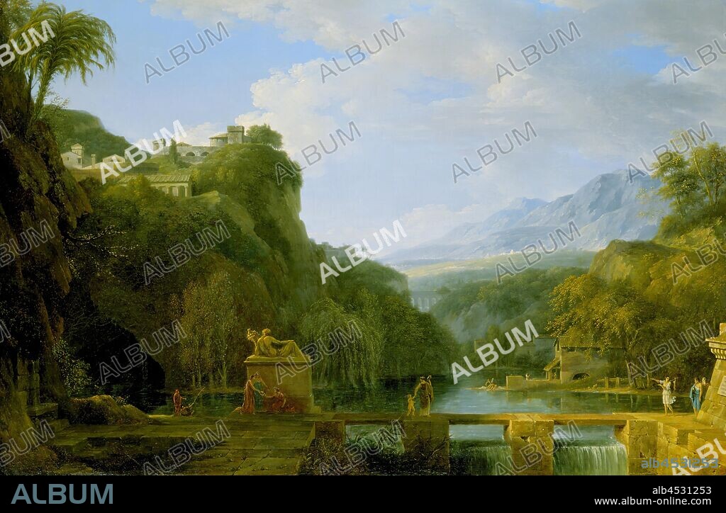 Pierre Henri de Valenciennes, French, 1750-1819, Landscape of Ancient Greece, 1786, oil on canvas, Unframed: 39 1/2 × 59 5/8 inches (100.3 × 151.4 cm).