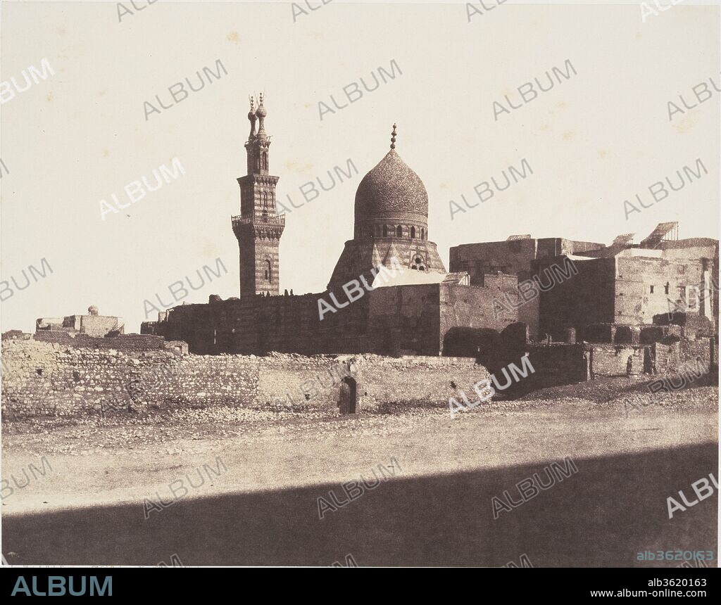 FELIX TEYNARD. Le Kaire, Mosquée Nâcéryeh. Artist: Félix Teynard (French, 1817-1892). Dimensions: Image: 24 x 30.5 cm (9 7/16 x 12 in.)
Mount: 40.3 x 52.2 cm (15 7/8 x 20 9/16 in.). Date: published 1851.
