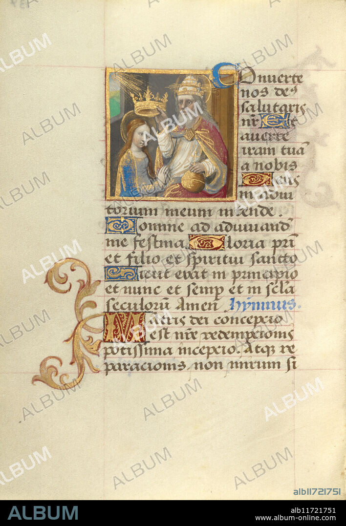 Coronation of the Virgin; Poncher Hours, about 1500.