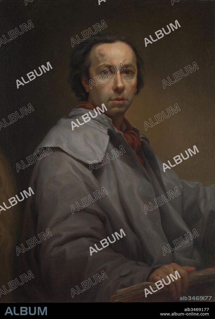 Self-Portrait, 1776, Oil on canvas, 35 1/2 x 25 7/8 in. (90 x 65.5 cm), Paintings, Anton Raphael Mengs (German, Ústi nad Labem (Aussig) 1728–1779 Rome), Born in Bohemia, Mengs became the most important painter in Dresden, Rome, and Madrid in the third quarter of the eighteenth century. Whereas Mengs's portraits of prominent sitters are notable for their delicacy, meticulous detail, and refined beauty, his self-portraits are essays in truthfulness.