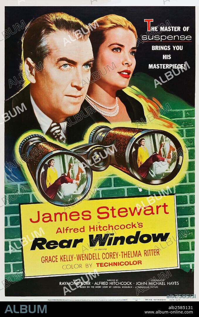 Poster de LA VENTANA INDISCRETA, 1954 (REAR WINDOW), dirigida por ALFRED HITCHCOCK. Copyright PARAMOUNT PICTURES.